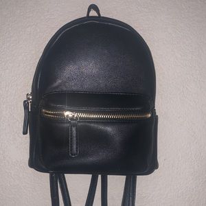Black mini backpack